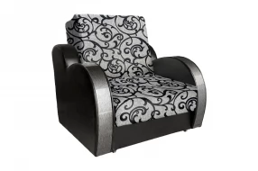 Кресло Аккордеон Виктория декор 3 завиток черный/к.з черный, рогожка