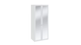 Шкаф для одежды с 2-мя зеркальными дверями «Ривьера» Белый